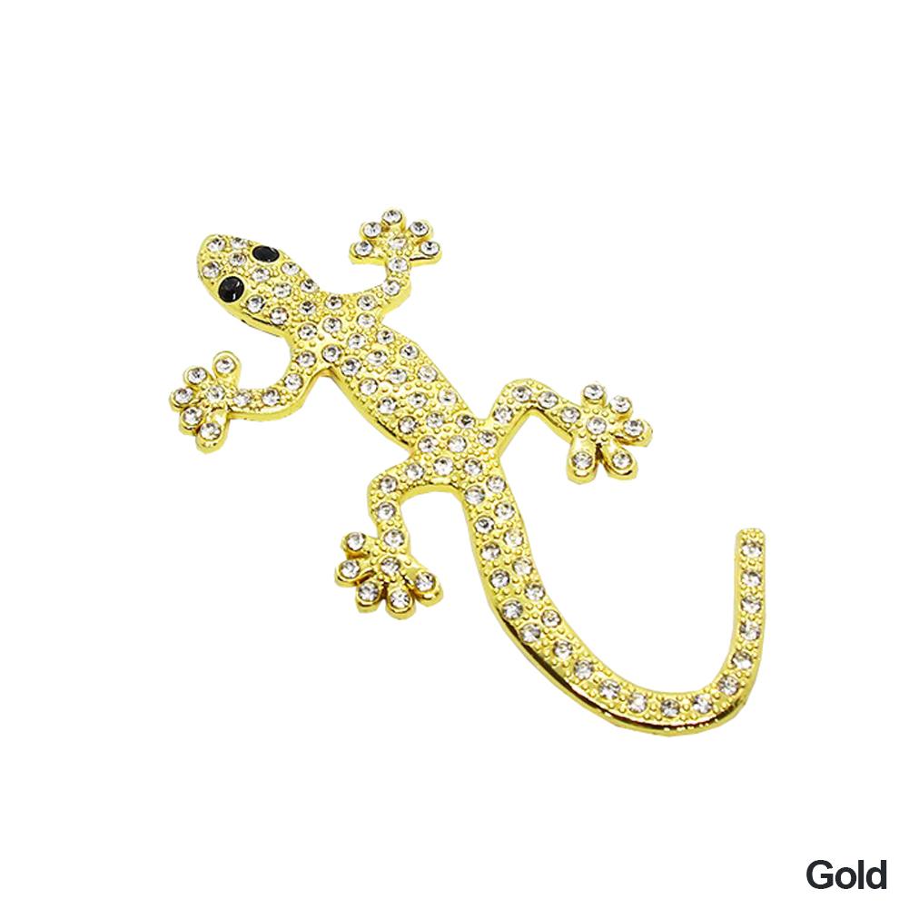3D Rhinestone Diamond Lizard Gecko Car Sticker Decoration Badge Emblem Car-Styling Crystal Creative Auto Sticker Car Accessories
