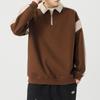 Men's Spring and Autumn New Loose Lapel Top Men's Trendy Casual Polo Collar Sweater