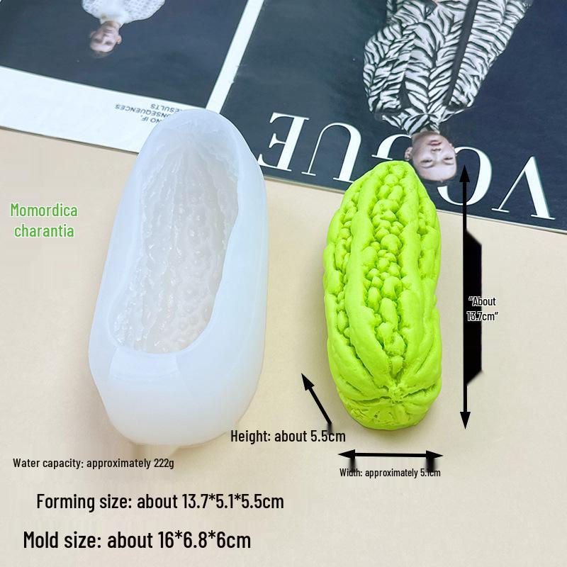 3D Corn & Bitter Gourd Silicone Mold for Creative Cakes & Desserts
