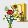 Flower Bouquet 3D Model Toy Mini Build Blocks for Girl Plant Potted Assemble Brick Decoration Holiday Girlfriend Gift