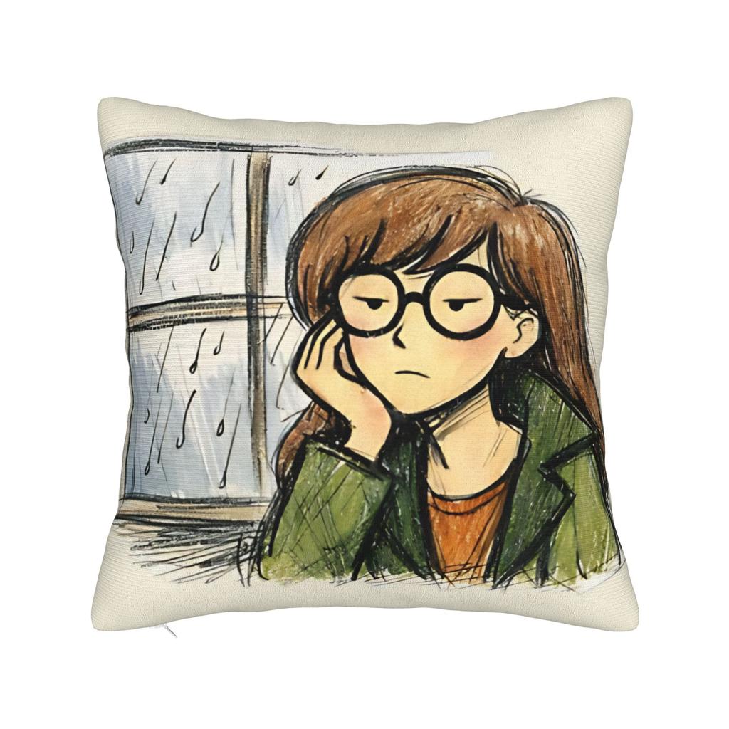Sick Sad World Pastel Darias 90s MTV Beavis Square Pillow Case  Cushion Covers Customized Decor Pillowcase for Sofa 45x45cm