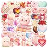 35-200pcs Cute Pink Heart Gift Stickers Aesthetic Decoration DIY Skateboard Fridge Guitar Phone Wall Decals Stationery Stickers