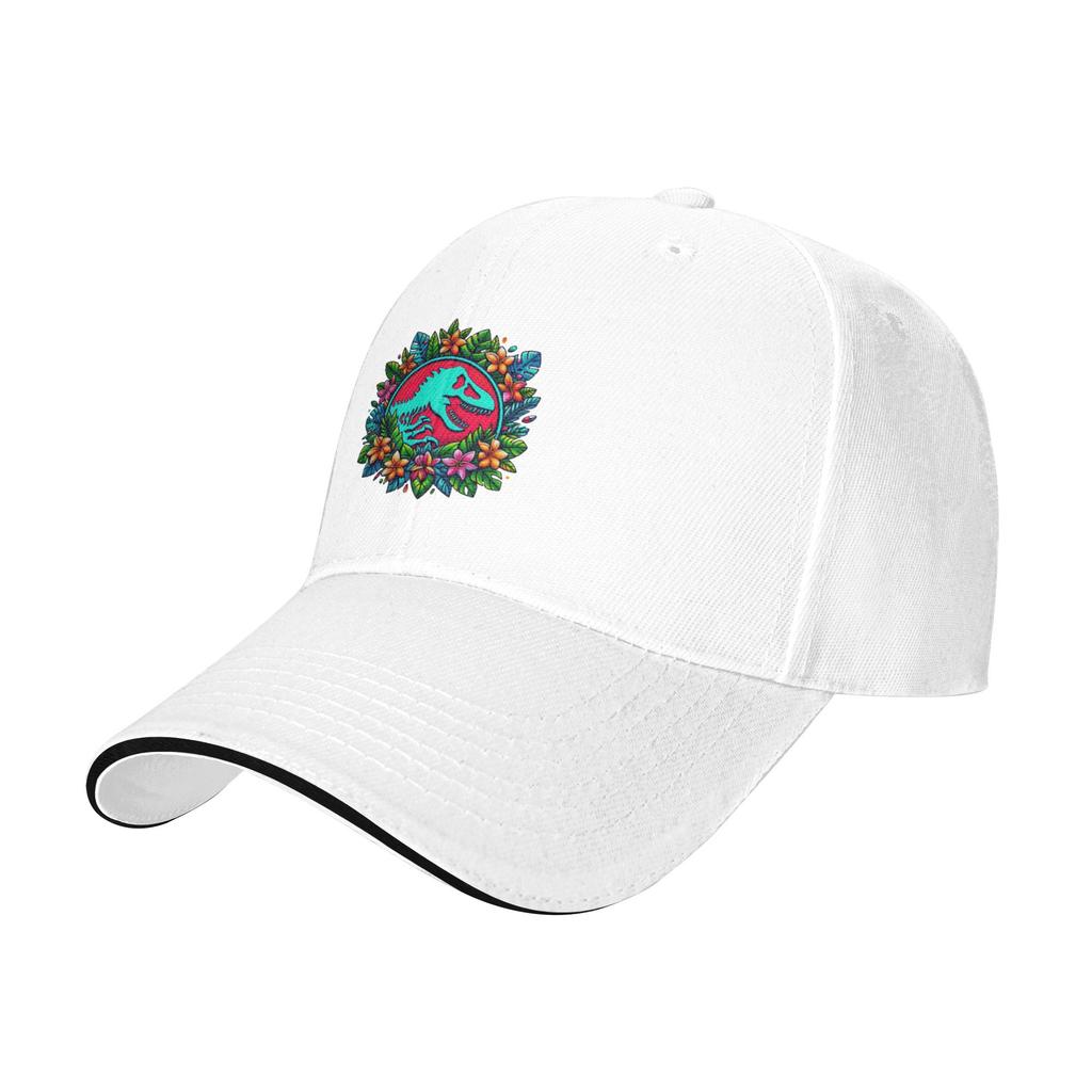 Fashion Jurassic Park A Prehistoric Encounter with Tropical Nature Curved Brim Baseball Cap Korean Casual Hat