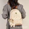 Schoolbag Popular European and American Fashion Women's Backpack Printed Rivets Light Luxury Commuter Backpack Personalized Leisure Schoolbag