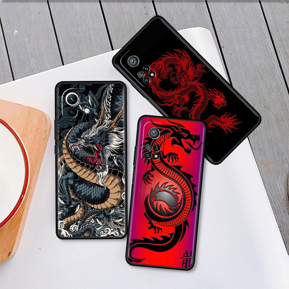 Cool Animal Dragon Funda Case For Xiaomi Mi 11 Lite 5G NE 11T Pro 10T 9T Note 10 12 12X 12S Ultra Soft Silicone Capa Phone Cover