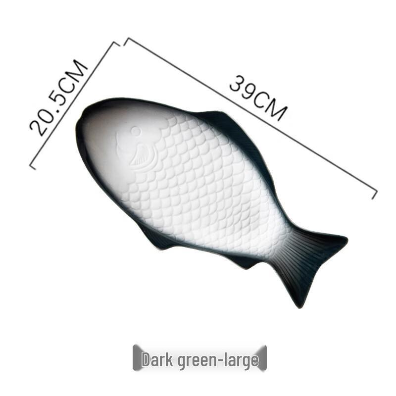Fish-Shaped Ceramic Serving Plate Set