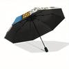 1pc Peacock Mandala Automatic Open, Sturdy Iron Frame, Compact Folding Design, All-Season Portable Umbrella for Women & Men, Outdoor Umbrell