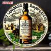 High Definition Wooden Board Painting Vintage Laphroaig Single Malt Scotch Whisky Round Wall Art Retro Islay Whiskey Bottle De