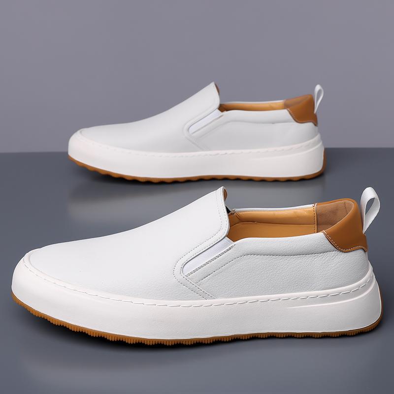 Fashion Leather Shoes For Man Leather Casual Shoes Fashion Business Oxford Shoes High Quality Designer Work Shoes Slip On