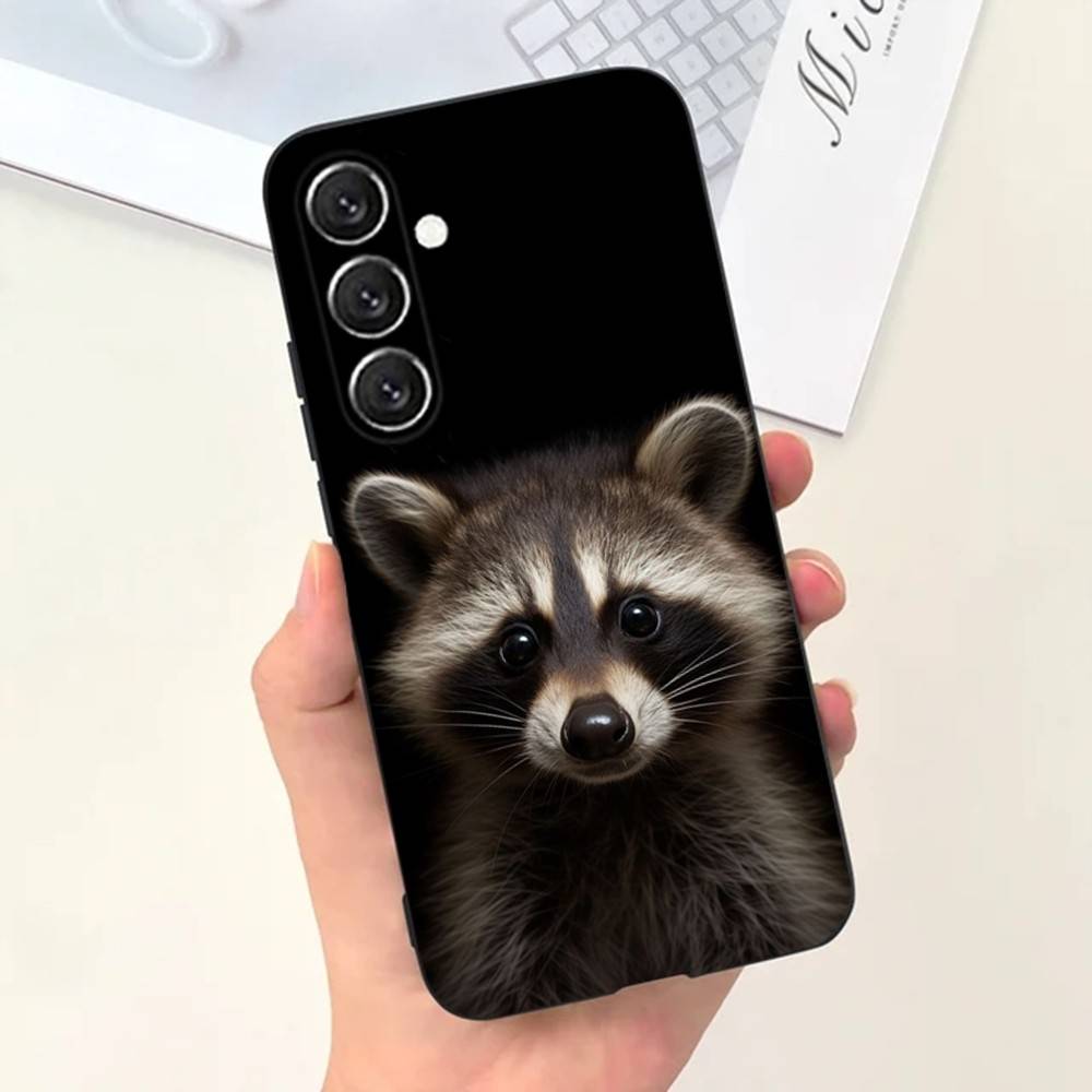 

Cute Raccoon Phone Case Phone Case For Samsung S25,S24,S21,S22,S23,S30,Ultra,S20,Plus,Fe,Lite,Note,10,9,5G Black Cover Samsung S235G