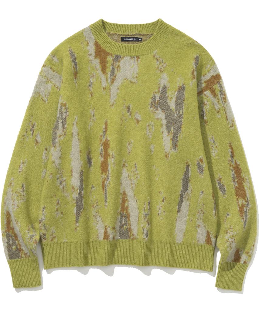 NOT4NERD N4Nd Graffiti Mohair Knit Sweater - Green