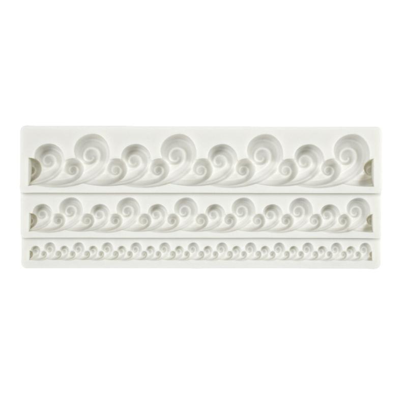 DIY Handmade Silicone Fondant Mold Whale Wave Shape Chocolate Sugar Craft Paste Mold DIY Candle Resin Crafts Durable