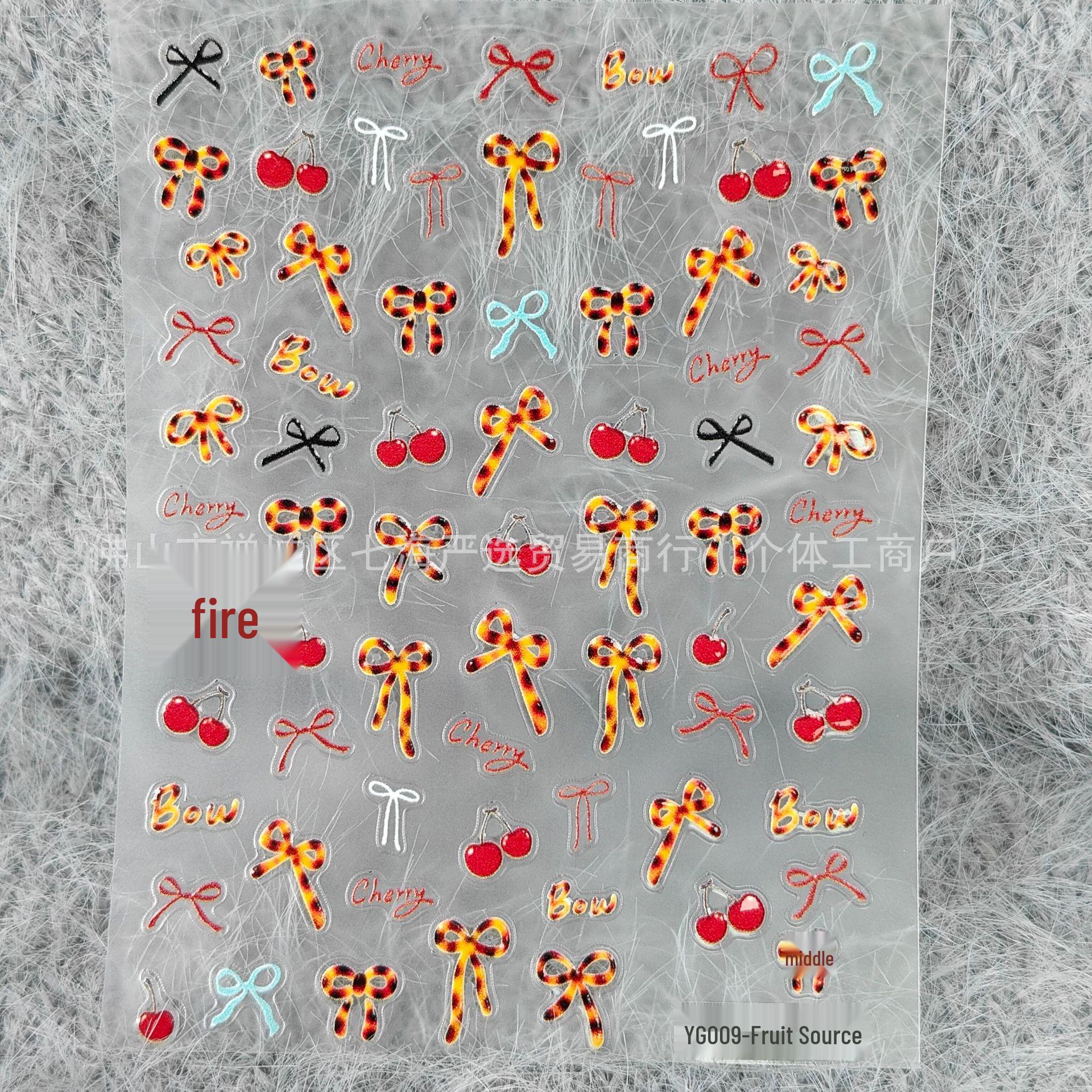 

Autumn/Winter Amber Butterfly 3D Nail Art Stickers YG009