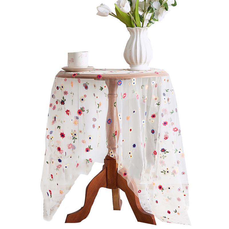 1 ks Bílý dekorativní průsvitný materiál na fotografování Pratelný Jemný vyšívaný materiál