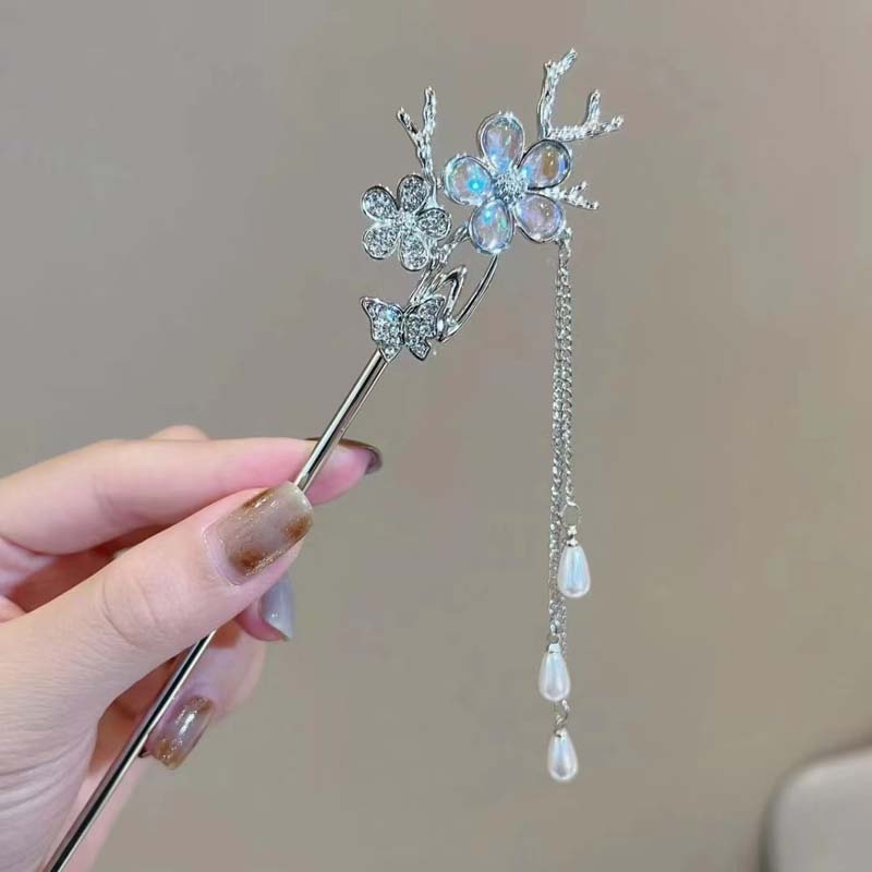 Vintage Chinese Style Hairpins Handmade Hair Stick Women Metal Hair Fork Hair Chopsticks Woman Girls Jewelry Accessories