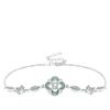 Enamel Drip Four-Leaf Clover Couple Bracelet: Luxurious Unisex Chinese Light Jewelry