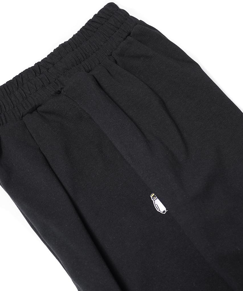 GAKKAI UNIONS Double Pintuck Wide Sweatpants Black