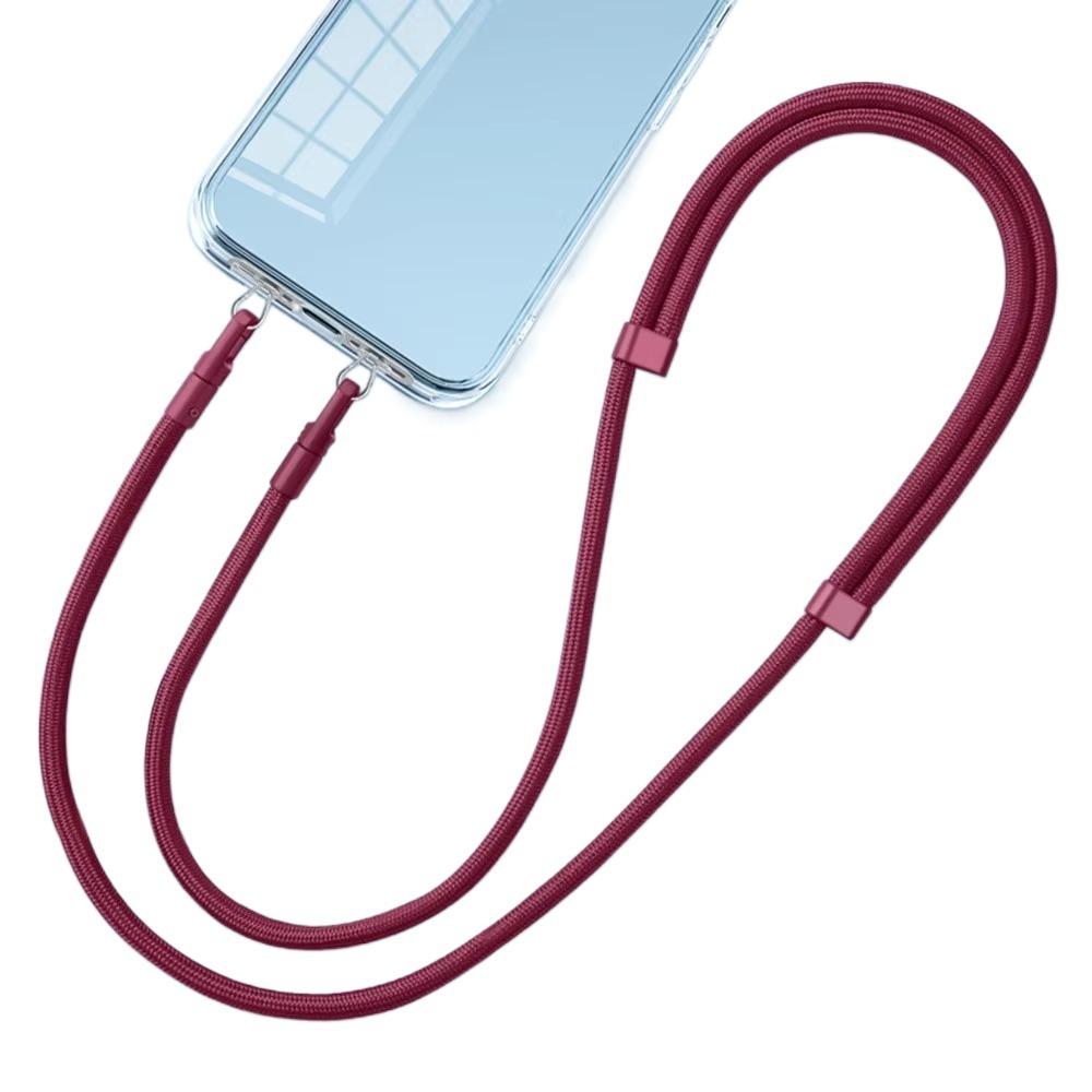 

Stainless Steel Clip Crossbody Phone Strap Adjustment Phone Neck Straps Phone Case Hanging красный