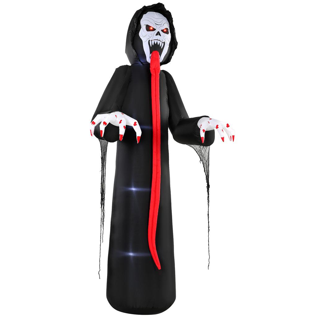10 FT Halloween Inflatable Skeleton, Scary Halloween Decoration with Built-in LED Lights for Indoor Outdoor Decor