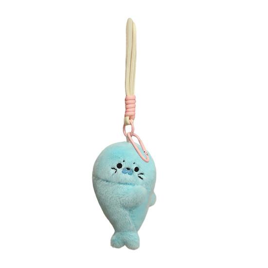 Magnetischer Robben Plüsch Schlüsselanhänger, Niedlicher Stofftier Schlüsselanhänger, Weiches Robben Plüschtier für Tasche Handtasche, Kühlschrankmagnet Geschenk für Mädchen