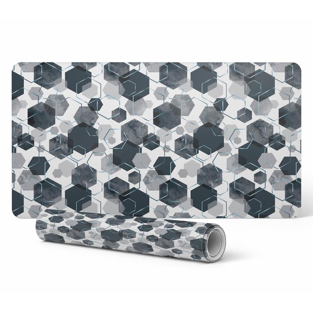 Antypoślizgowa Podkładka Na Biurko Do Biura Geometryczne Heksagony 90X45 Cm