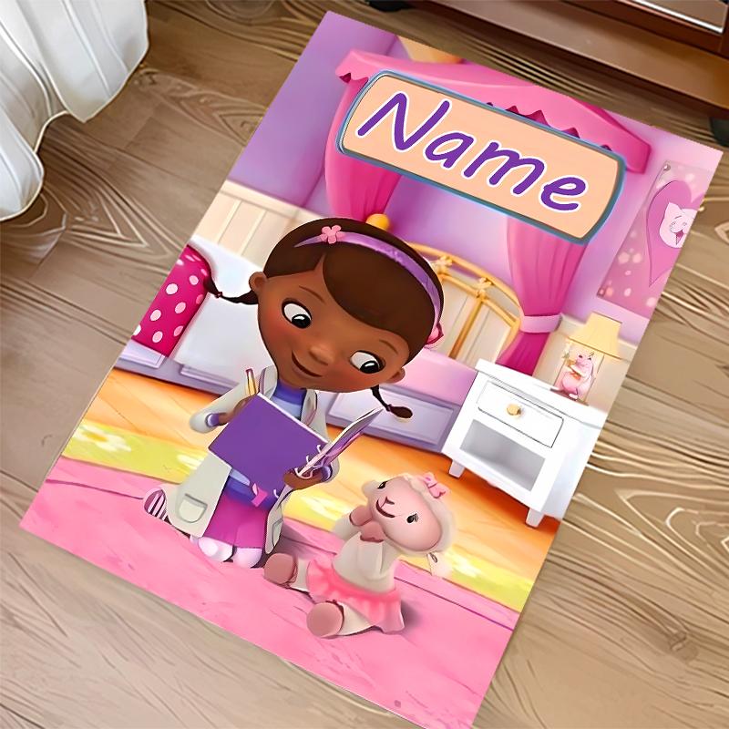 Custom personalization Doc McStuffins Print Area Rug - Soft, Washable Non-Slip Indoor Mat,Living Room,Home&Office Decorative Rug