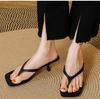 Fashion Cat Heel Flip Flops Women High Heel Slides Slippers 2025 Summer Clip Toe Sandals Ladies Design Style Party Dress Sandali