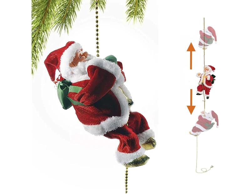 Climbing Santa Claus Christmas Ornaments Decoration Gifts $ Electric Climbing Bead Curtain Climbing Stairs Santa Toys $ Santa Climbing Beads Christma