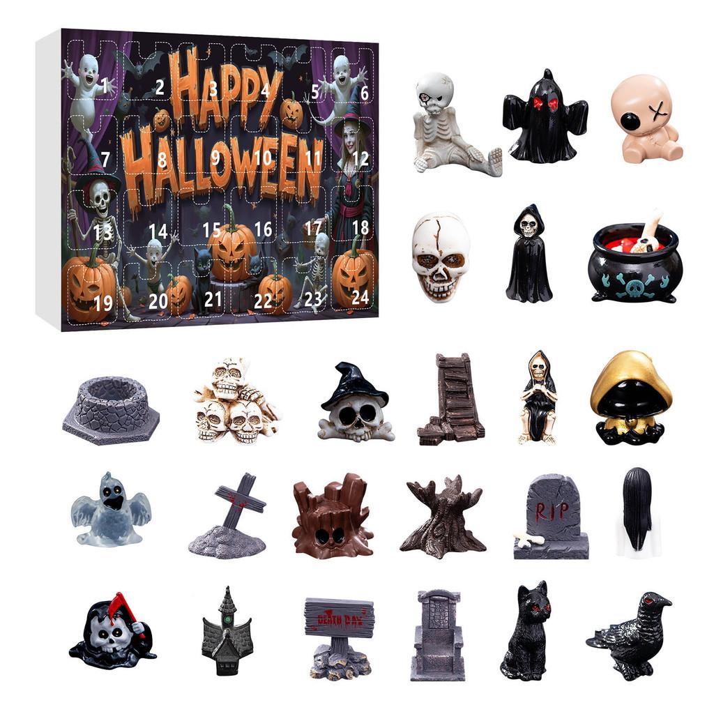Halloween Geist Skelett Kürbis Harz Schreibtischkalender Countdown Party Dekor Für Zuhause Büro