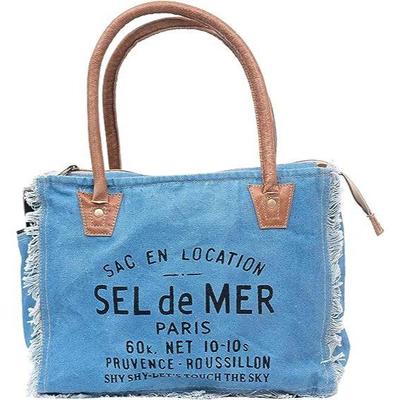 Tašky Sel De Mer Upcycled Canvas Hand Bag Upcycled Canvas & Hovězí kůže Taška Radiant Upcycled Canvas Leather Bag