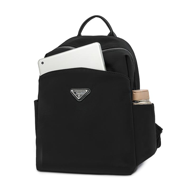 Women's Solid Color Backpack Student Schoolbag Oxford Cloth Travel Small Backpack