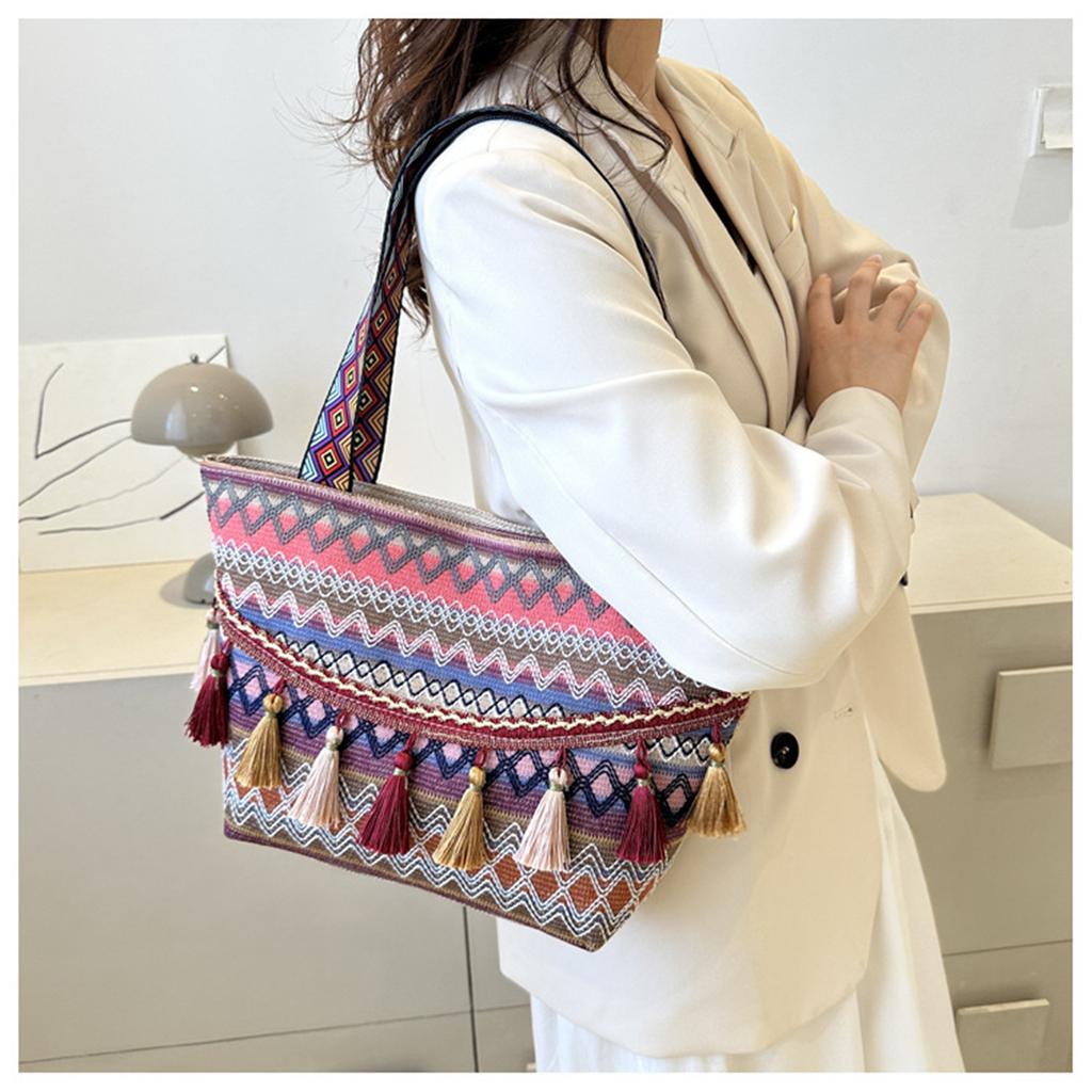 New Simple Casual Commuting Shoulder Bag Fashionable Tote Bags   Canvas Women'S Shopping Bags