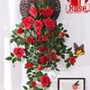 Artificial Rose Vine for Indoor Wall & Air Conditioning Pipe Decoration