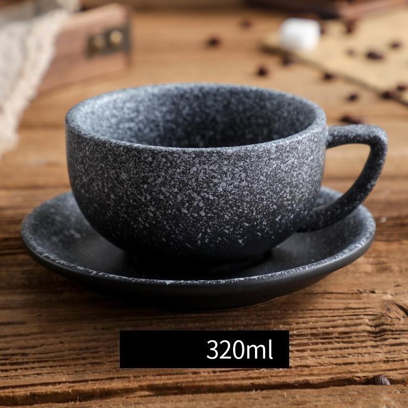 

320CC Zeta Flower Cup Japanese Cup Plate European Coffee Cup Plate Large Capacity Creative Cup Set 310-330ml
