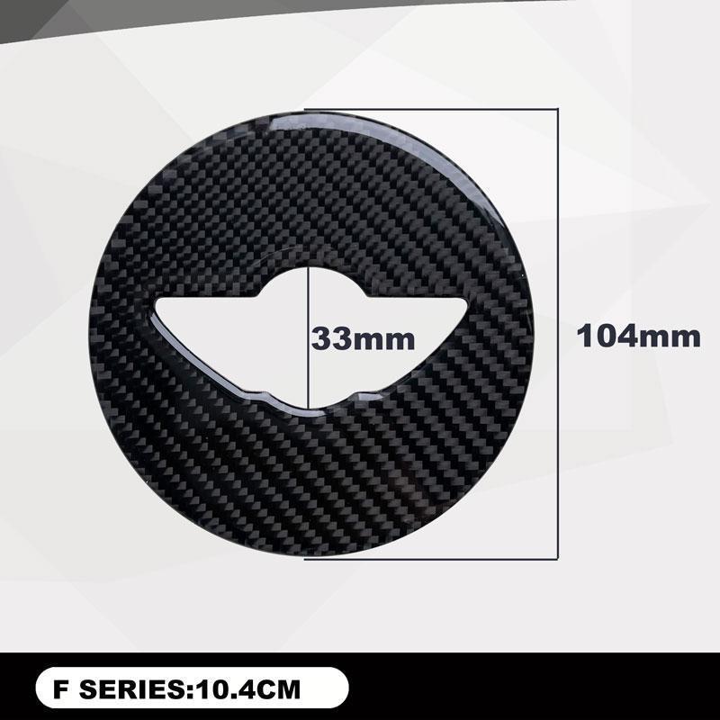 KUNGKIC Koolstofvezel auto schakelhendel console versnelling paneel sticker interieur decoratief compatibel met Mini Ccooper F54 F55 F56 F57 F60 Countryman transmissieframe ring accessoires (zwart