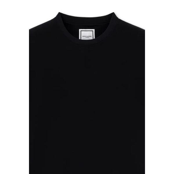 [wooyoungmi] Black Slim Fit Cotton T-shirt W263TS03715B