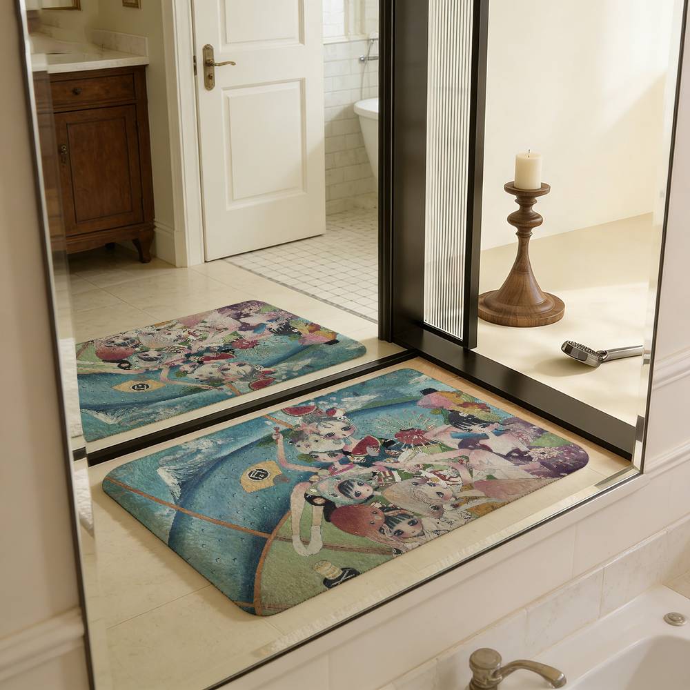 A-Aya T-Takano Art Bathroom Mat Kids Room Bedroom Decoration Balcony Anti-Slip Doormat Living Room Welcome Rug