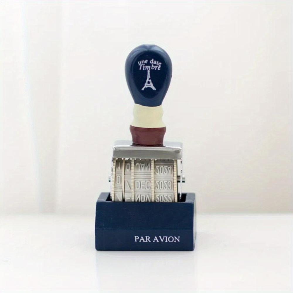 

1 шт. Деревянная ручка Датер Штамп Винтаж Изготовление открыток Сделай сам Скрапбукинг Планер Журнал Штампы Канцелярские товары Каваи Офисные принадлежности синий