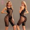 Sexy net clothes Hollow perspective nightclub uniform suit Hot diamonds Shiny tight sexy underwear
