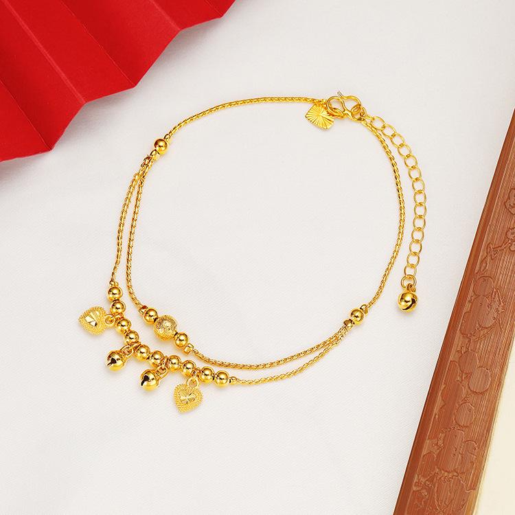 

Позолоченный корейский браслет на ногу с колокольчиком в форме сердца – Прочные, модные украшения для женщин