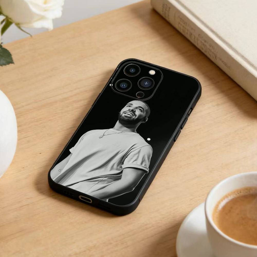 Singer Rapper D-Drake Phone Case For iPhone 16,15,14,13,12,17,Pro Max,Plus Silicone Black Case