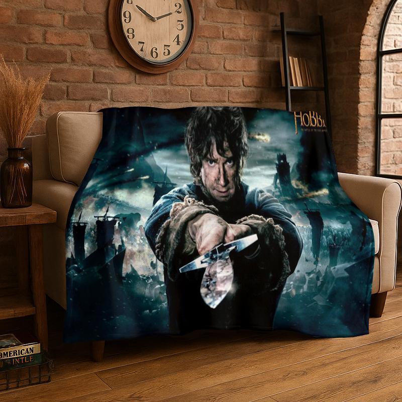 Classic L-Lord of The Rings H-Hobbit Flannel Blanket Soft Warm Throw Blanket for Bedroom Living Room Bed Travel Camping Picnic