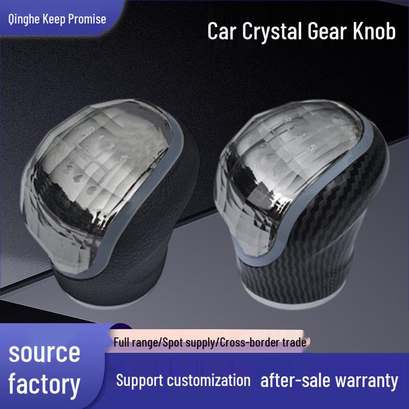 Crystal Luminous Seven-Color Manual Gear Shift Knob for Haval M6/H6/H5, Fengjun 5/6 - Modified Car Accessory