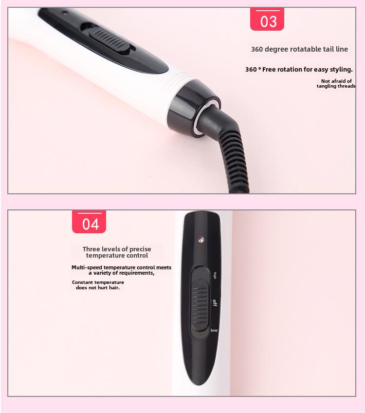 Kompaktowa elektryczna lokówka do małych, cienkich loków - Kompatybilna ze standardami UE, Wielkiej Brytanii i USA