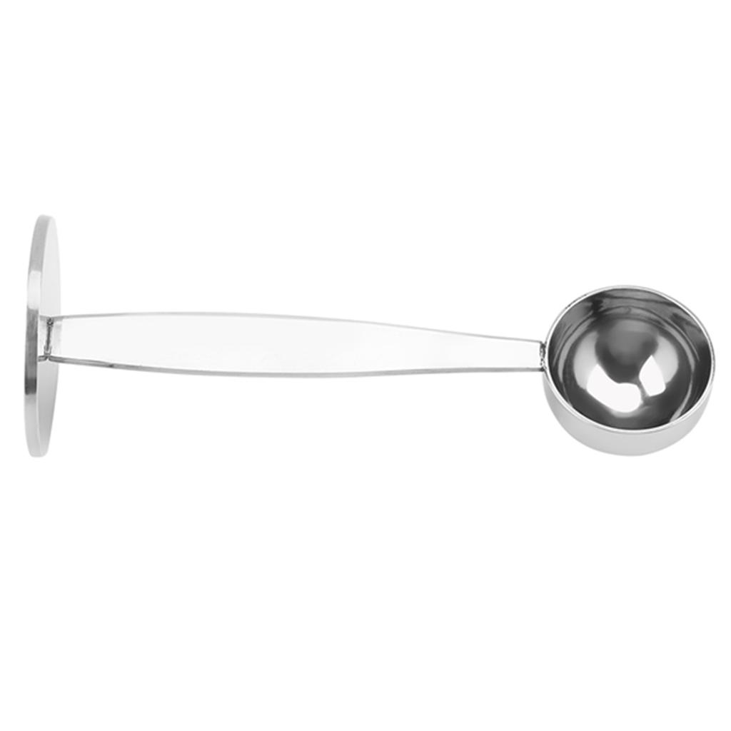 1PC Dual Purpose Stainless Steel Coffee Spoon Measuring Scoop Tamping Tool for Coffee Beans Grounds Home Barista