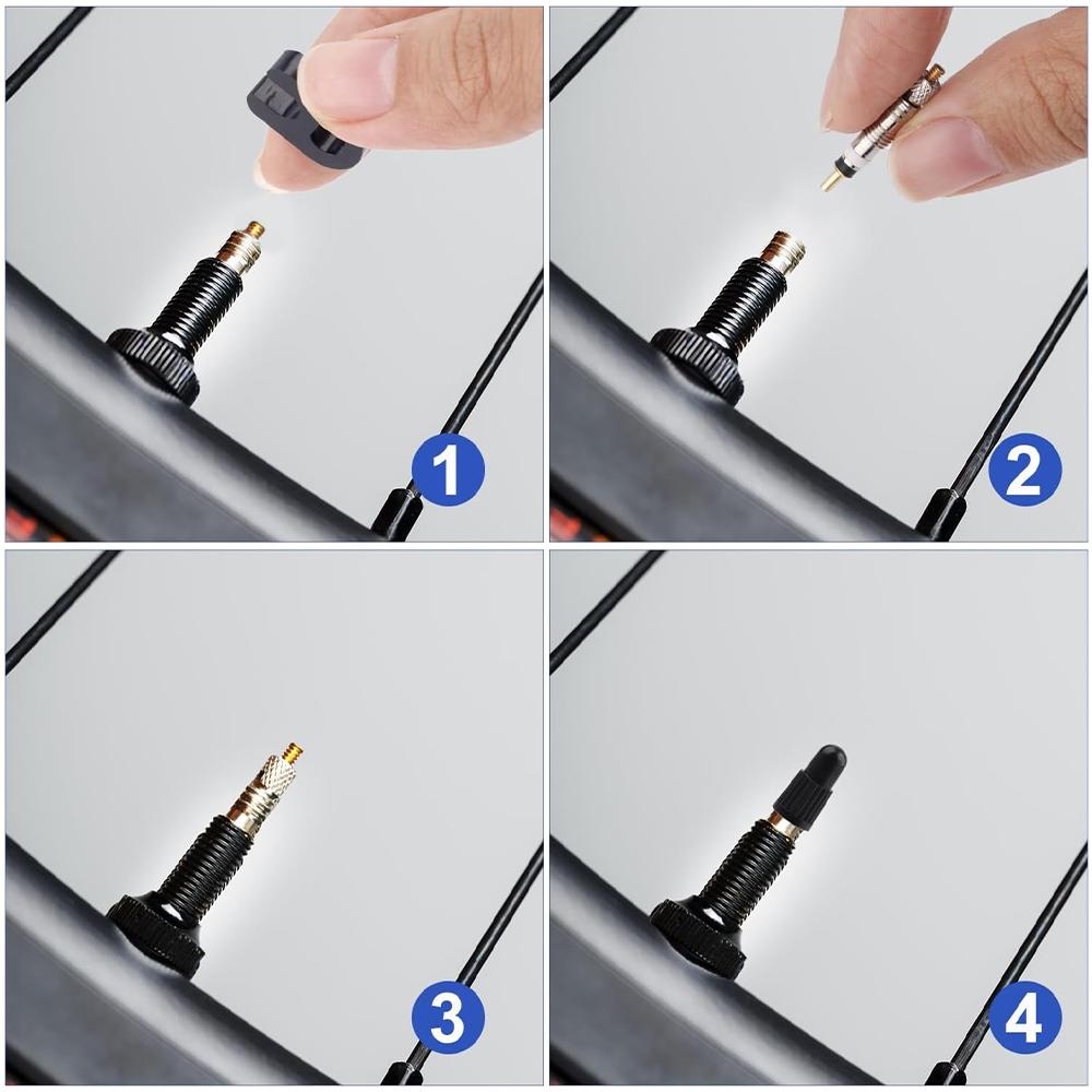 7-74PCS Presta Valve Core Brass FV Nozzle Replacement MTB Road Bike Tubeless Service Parts Alloy Remover Tool O-Ring Optional