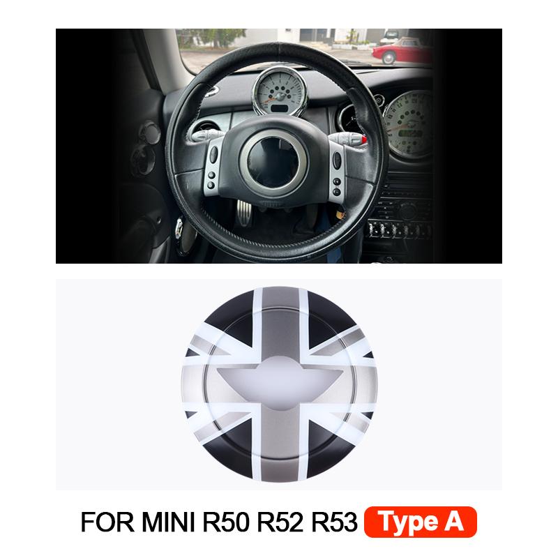 1PCS Car Steering Wheel Center Panel Car Sticker Night Jack For MINI Cooper R50 R52 R53 For Mini Cooper Interior Accessories