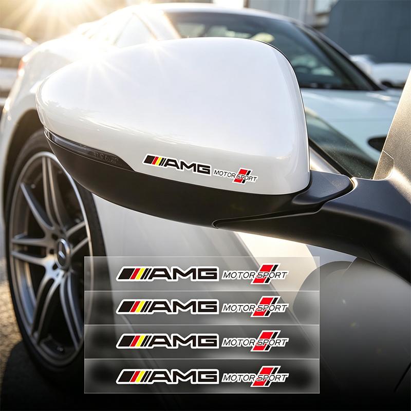 4Pcs Car Door Handle Stickers Body Vinyl Stickers Decals Accessories For Mercedes Benz AMG W204 C260 E300L A200L S400L GLA/S/E/C HV6
