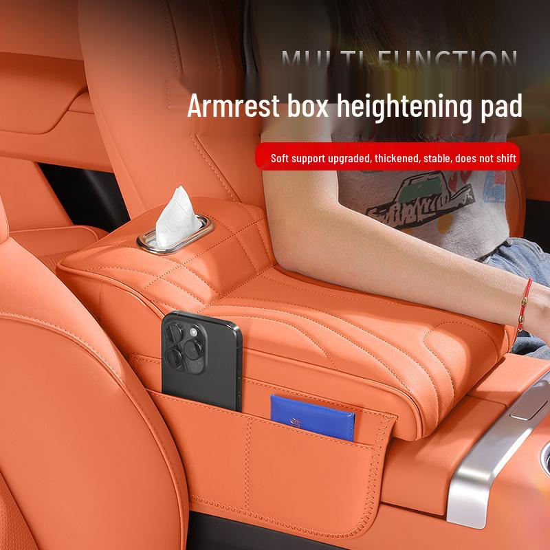 Universal Car Central Armrest Pad: Elevated Elbow Support & Protective Cover