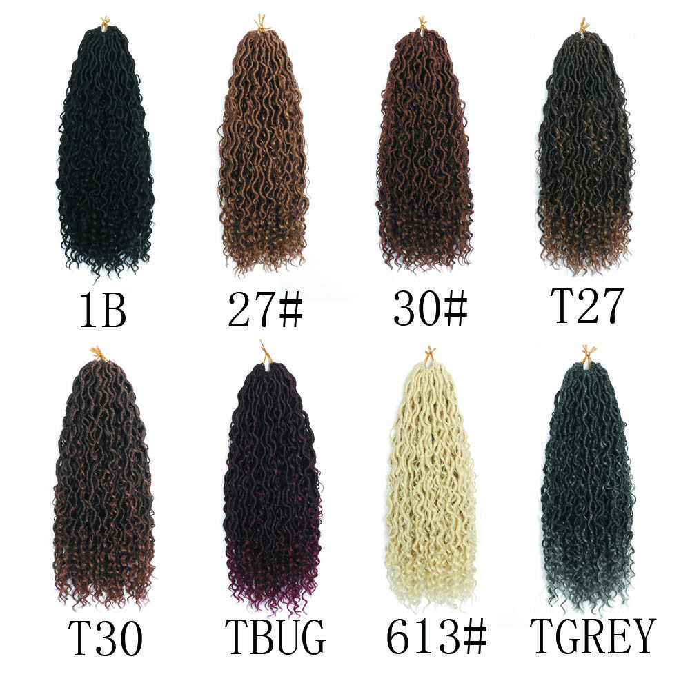 18 Zoll 100g Goddess Locs Häkelhaar Synthetisches Flechthaar Jumbo Braids Häkelzopfhaar Gypsy Locs Extension für Frauen